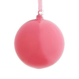 4" Shiny Pink Glass Ball Ornament
