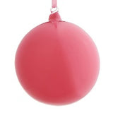 5" Shiny Pink Glass Ball Ornament