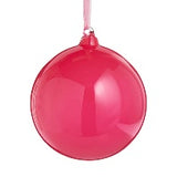 5" Shiny Raspberry Glass Ball Ornament