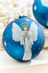 5" Celestial Angel Glass Ball Ornament