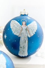5" Celestial Angel Glass Ball Ornament