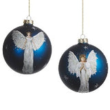 5" Celestial Angel Glass Ball Ornament
