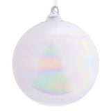 5" Iridescent White Glass Ball Ornament
