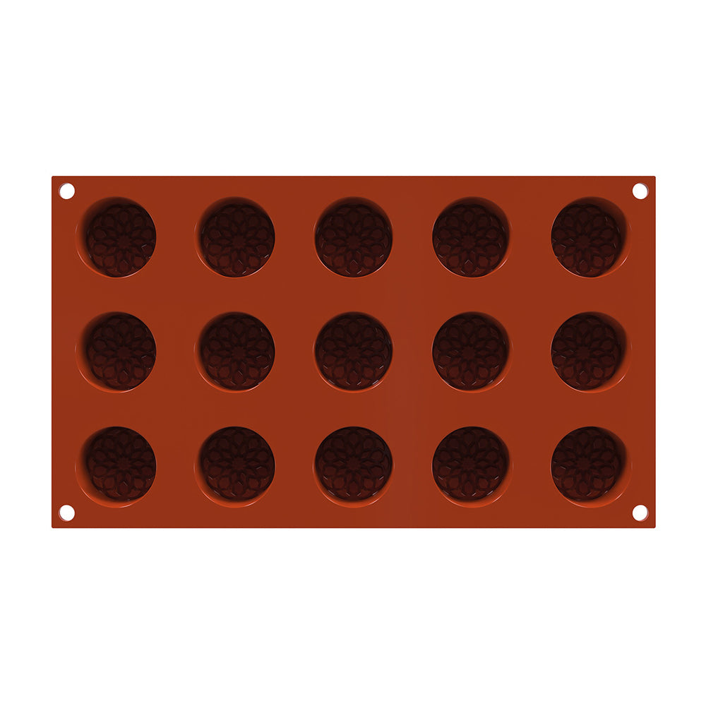 Silikomart SF378 MAURESQUE Silicone Baking & Freezing Mold, 0.6 oz., 15 Cavities
