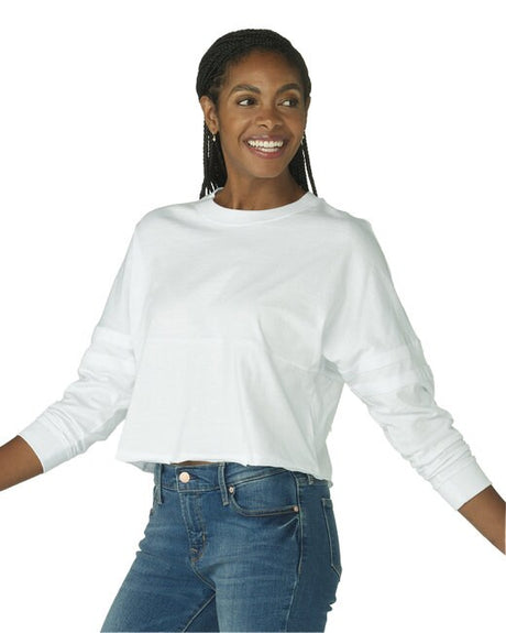 Boxercraft® Ladies Cropped Retro Pom Pom Jersey Fleece