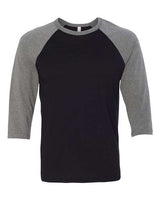 Bella + Canvas Unisex Three-Quarter Sleeve Baseball Tee