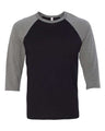 Bella + Canvas Unisex Three-Quarter Sleeve Baseball Tee