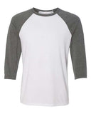 Bella + Canvas Unisex Three-Quarter Sleeve Baseball Tee