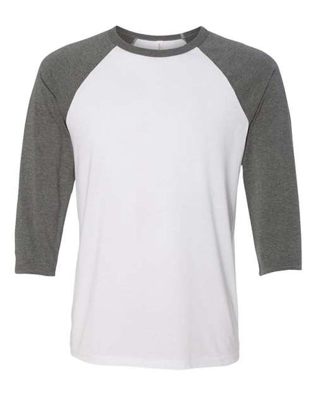 Bella + Canvas Unisex Three-Quarter Sleeve Baseball Tee