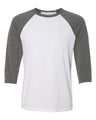 Bella + Canvas Unisex Three-Quarter Sleeve Baseball Tee