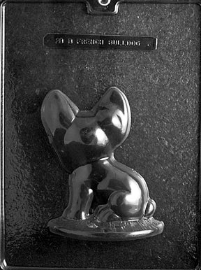 3D French Bulldog Chocolate Mold - Back - LPDOG028B