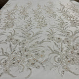 Beaded Embroidered Lace Mesh