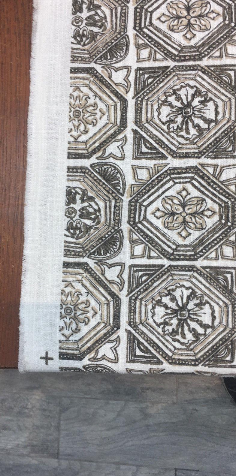 Valencia Linen Rayon Fabric - Antique Camel, 54" Width, Vertical Repeat 6.31", Horizontal Repeat 6.75" (1 Yard)