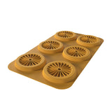 Silikomart PIATTO80 Plate/Saucer Silicone Baking & Freezing Mold, 2.7 oz., 6 Cavities