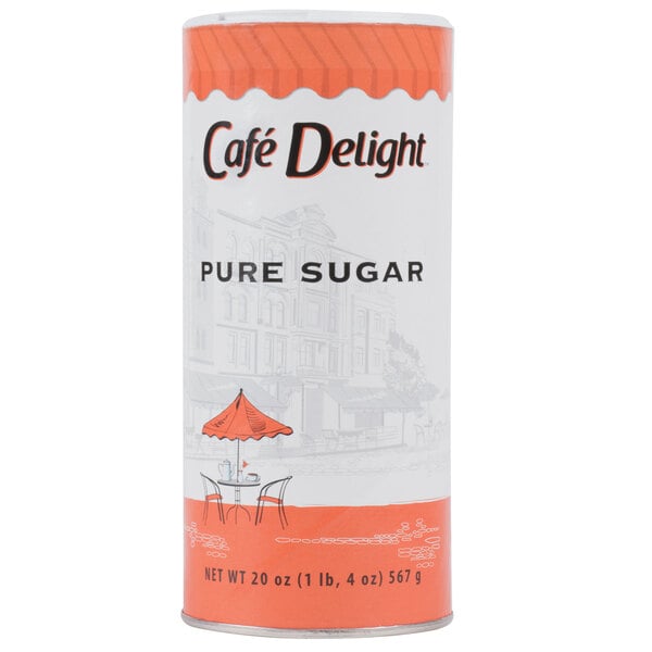 Cafe Delight Sugar Canister 20 oz. - 24/Case