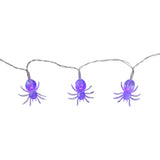 10 LED String Light Spider – Battery Operated, White/Purple