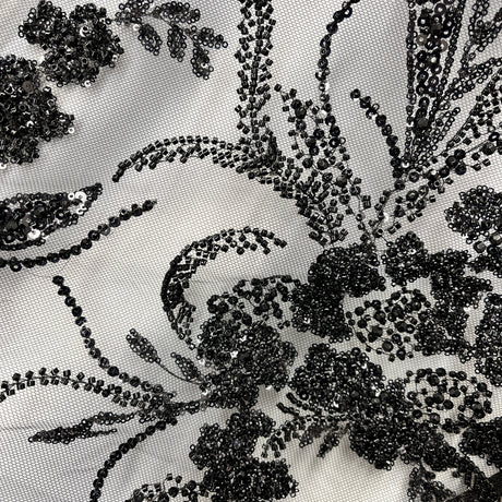 Beaded Embroidered Lace Mesh