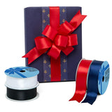 Woven-In Wired Satin Ribbon 7/8 '' X 25 yd White Color