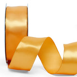 Woven-In Wired Satin Ribbon 1 1/2 '' X 25 yd Gold Color