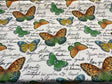 Garla Butterfly Midori Cotton Fabric - Orange, Green, Blue, Yellow Butterfly Print, 54" Width (1 Yard)