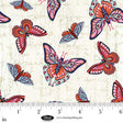 Cotton Print Butterflies Ivory Fabric 44/45"