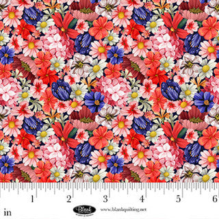 Cotton Floral Pink Fabric 44/45" Per Yard