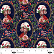 Cotton Print Cameo Appearance Cameos Navy 44/45 Fabric