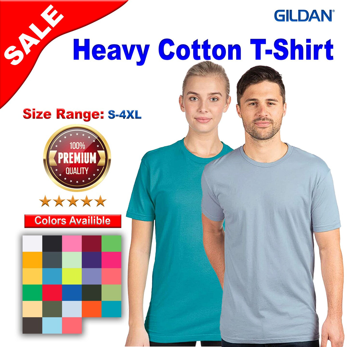 Gildan® Heavy Cotton Crewneck Short Sleeve T-Shirt