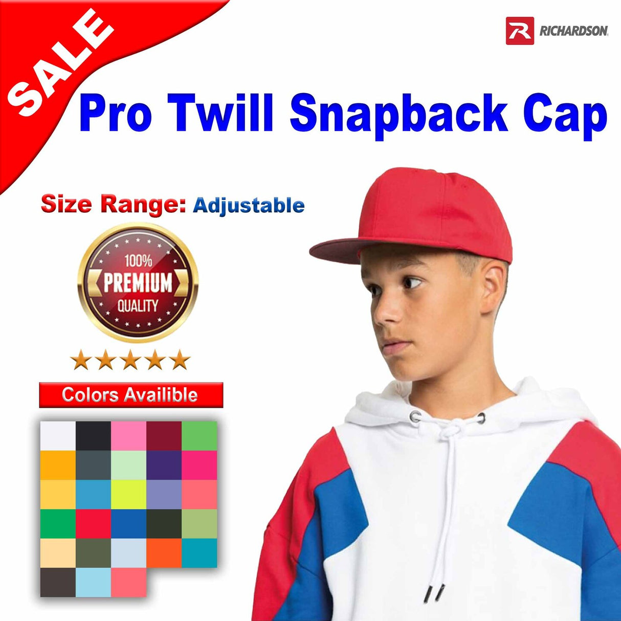 Richardson® Pro Twill Snapback Cap