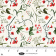 Cotton Print Weedy Flowers Ivory Fabric 44/45"