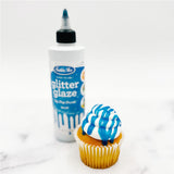 Satin Ice Blue Glitter Glaze, 10 oz.