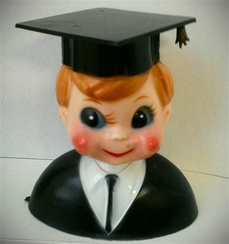 Blonde Graduate Boy Cake Topper