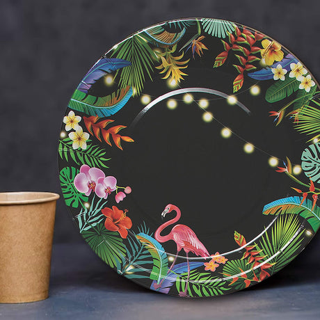 8 Count Tropical Nights Luau Party Disposable Dinner Plates 9"