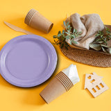 24 Count Soft Lavender 7" Paper Dessert Plates for Birthday Wedding Shower Events