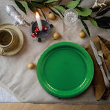 24 Count 7" Green Paper Dessert Plates Perfect for Birthday Wedding Shower Events