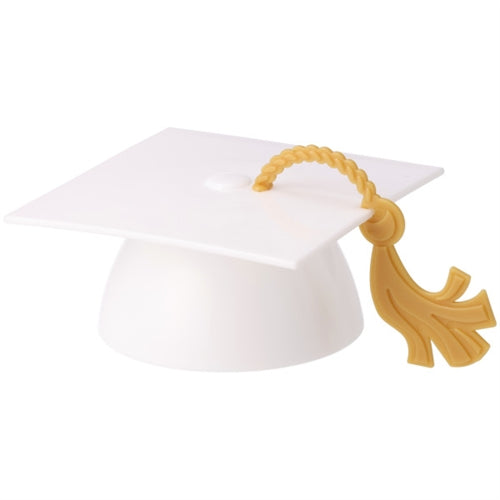 White Graduation Cap Cake Topper
