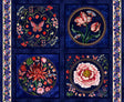 Cotton Print Pillow Blocks 36" Navy Cameo Appearance