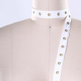 0.75" White Twill Grommet Trim with Silver Eyelets Cotton Tape for Sewing & Craft Projects