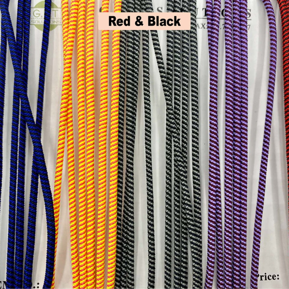 10 Yards Red & Black Craft Elastic Cord Thick