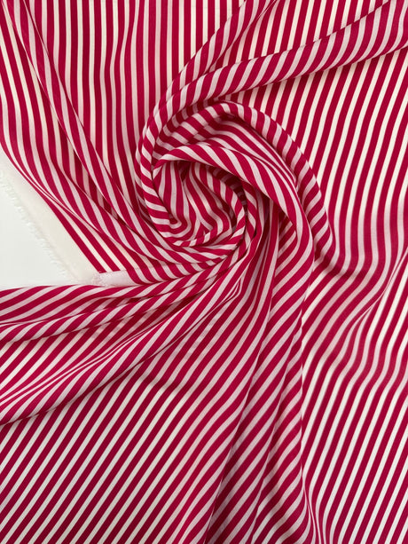Silk Crepe Pink Striped