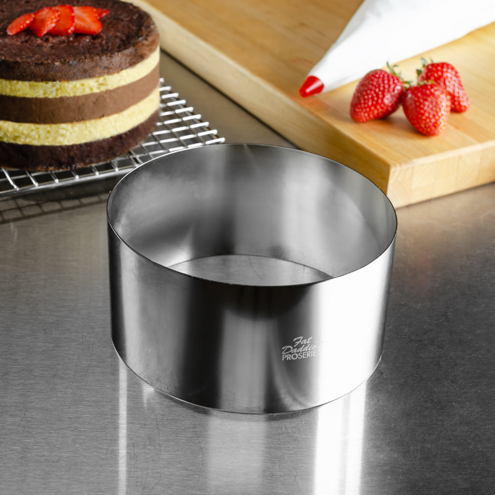 Fat Daddio's SSRD-6030 Stainless Steel Cake Ring, 6" x 3" High