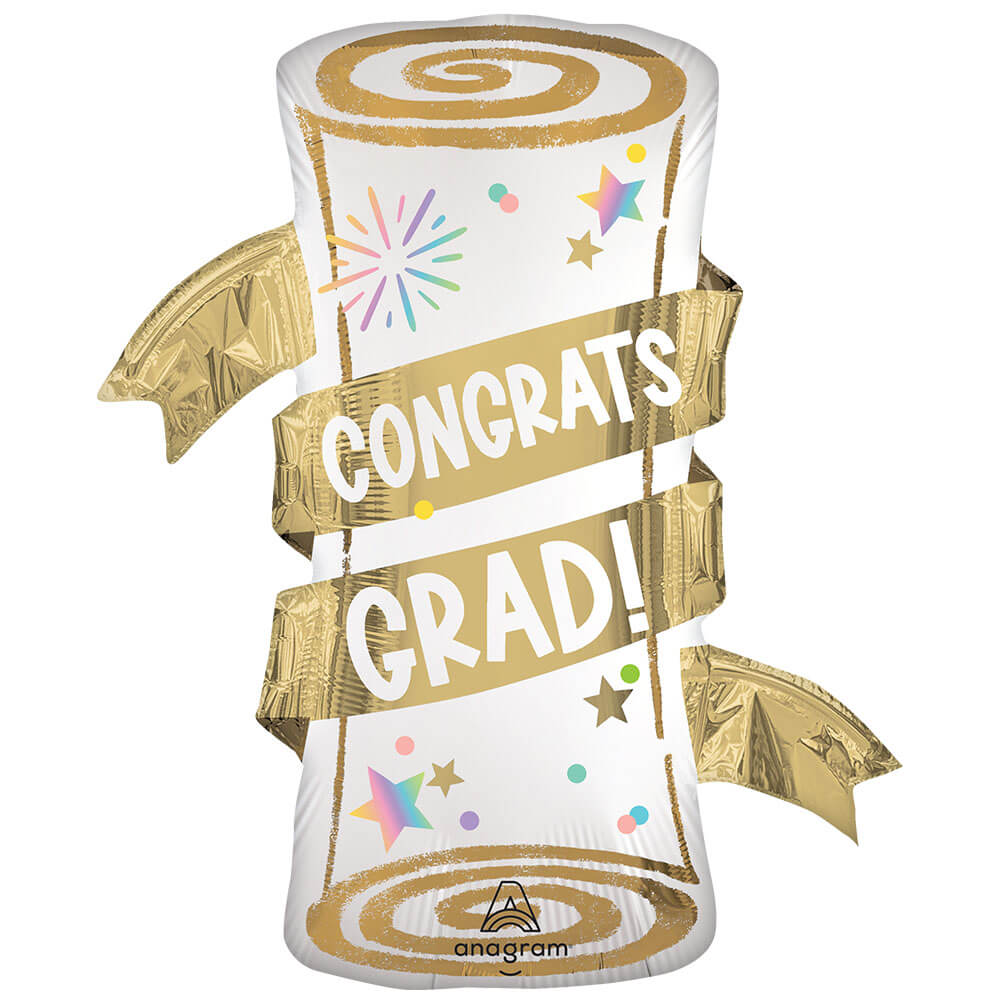 Anagram, Grad Balloon, Diploma Shape, Pastel Design, Foil Balloon, Party Decor, Helium Safe, Graduation Decor, Large Balloon, Photo Prop, 4th july/ gradution (laballoons)