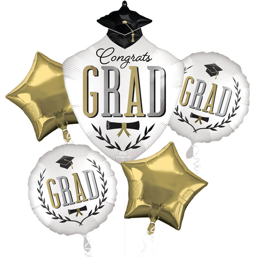 Graduation Balloons, Balloon Bouquet, Satin Balloons, Anagram Balloon, Party Decorations, Graduation Decor, Foil Balloons, Celebration, Self Sealing, Festive Party, 4th july/ gradution (laballoons)
