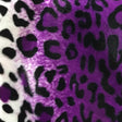 Leopard Purple Velboa Fur Leopard Animal Short Pile Fabric,