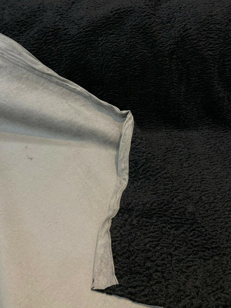 Italian Faux Sheepskin Polyester Fabric - Black Sterling, 60" Width (1 Yard)