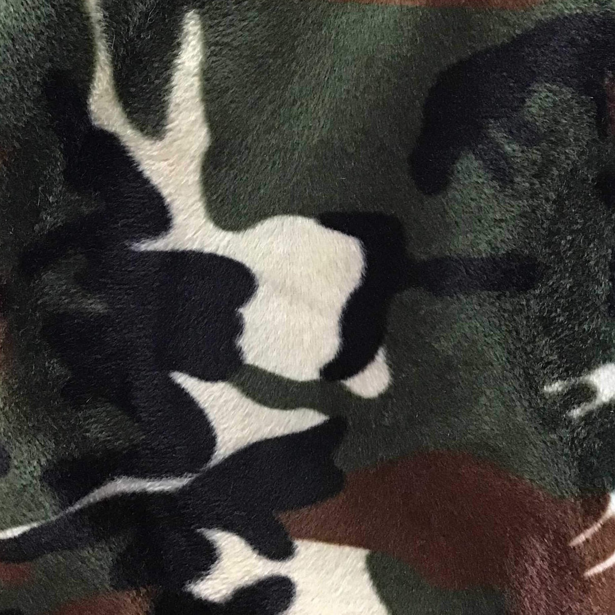 Velboa Faux Fake Fur Army Camouflage Fabric,
