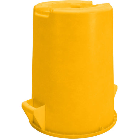 Carlisle Bronco Yellow Round Waste Container, 32 Gallon
