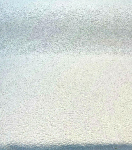 Italian Faux Sheepskin Polyester Fabric - White Sterling, 60" Width (1 Yard)