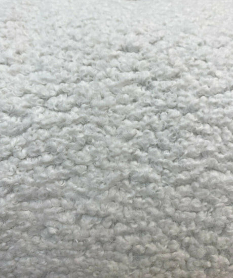 Italian Faux Sheepskin Polyester Fabric - White Sterling, 60" Width (1 Yard)