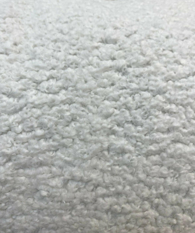 Italian Faux Sheepskin Polyester Fabric - White Sterling, 60" Width (1 Yard)